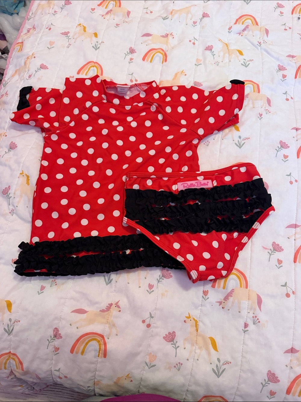 Minnie Mouse Ruffle Butts Rash Guard - Picture 2 of 2